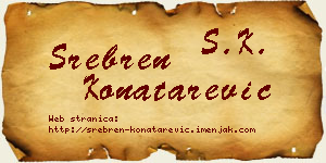 Srebren Konatarević vizit kartica
